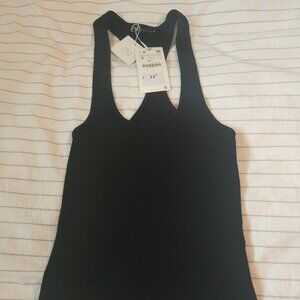 NWT Black Zara racer back tank